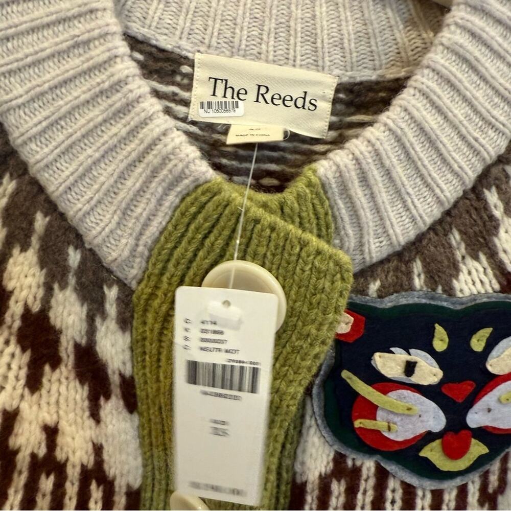 The Reeds Colorblocked Fair Isle Wool Cardigan - Picture 6 of 8